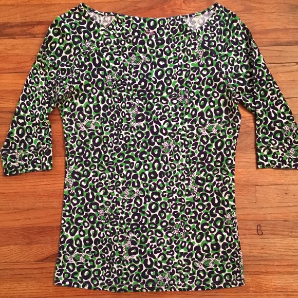 Lilly Pulitzer Thrill of the Chase Top- Size Med - Picture 1 of 8